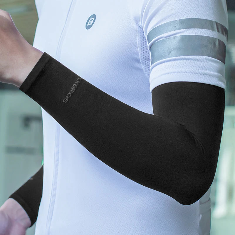 Manguito Esportivo ROCKBROS com Proteção UV – Respirável para Ciclismo, Corrida e Atividades ao Ar Livre