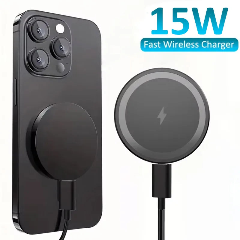 Carregador Sem Fio Magnético Fast Charge 15W para iPhone e AirPods
