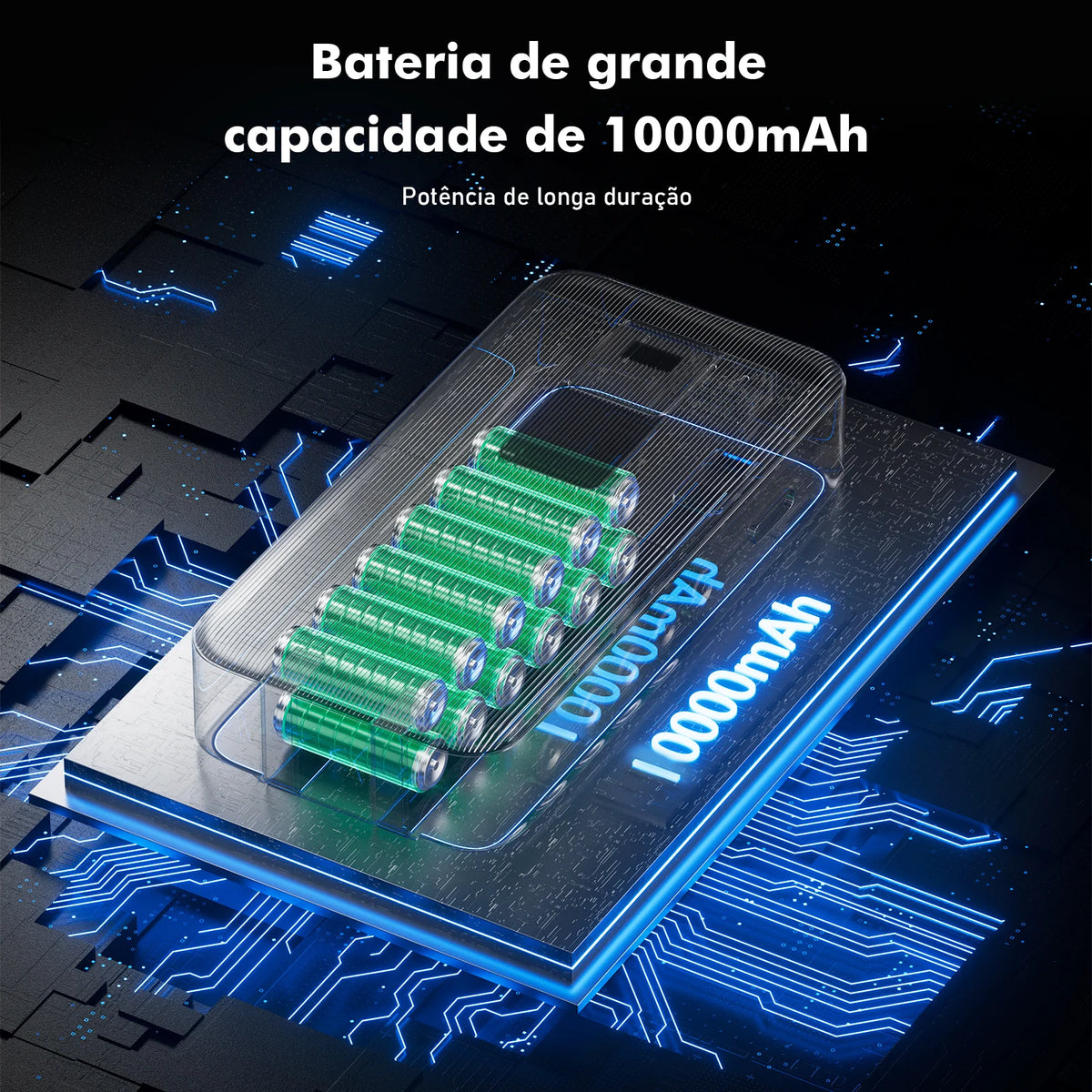 Power Bank 10.000mAh 23W – Carregador Portátil, Bateria Externa Recarregável para Celular e Dispositivos