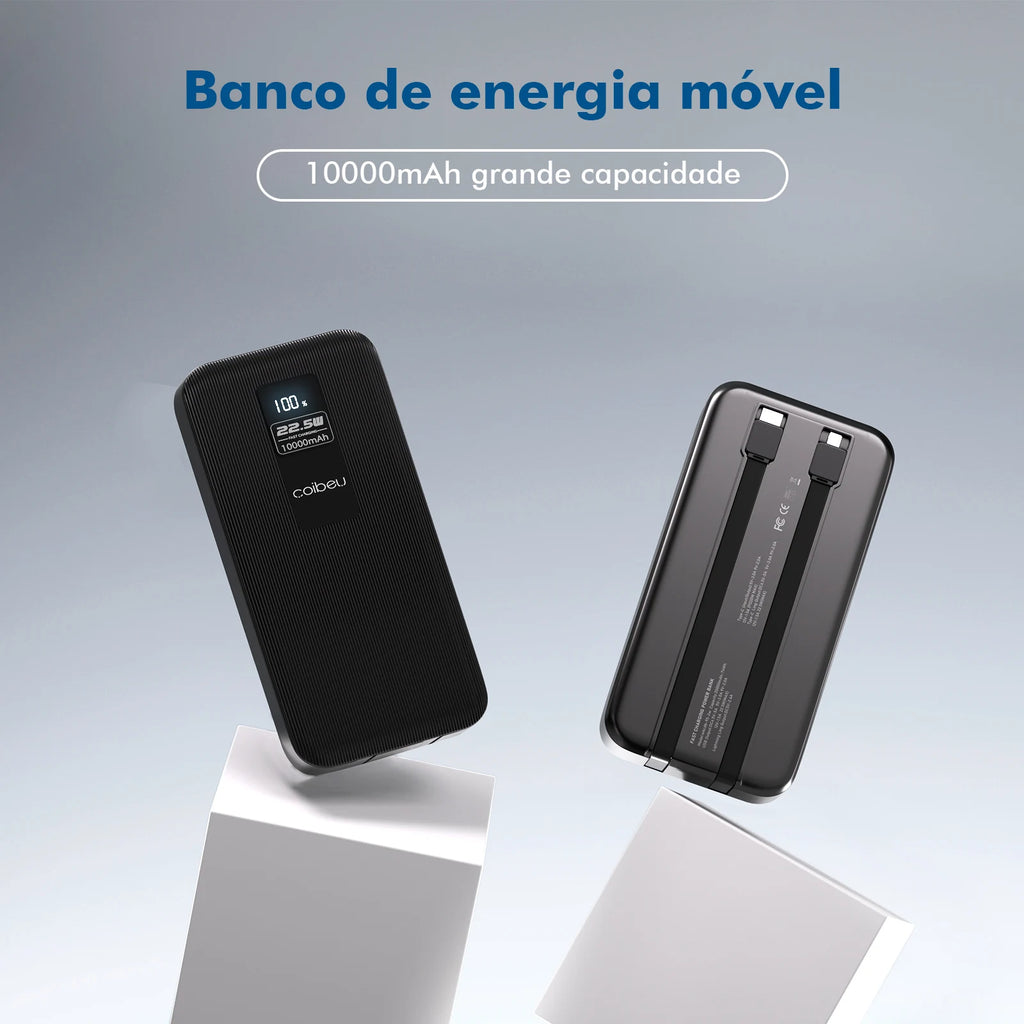 Power Bank 10.000mAh 23W – Carregador Portátil, Bateria Externa Recarregável para Celular e Dispositivos