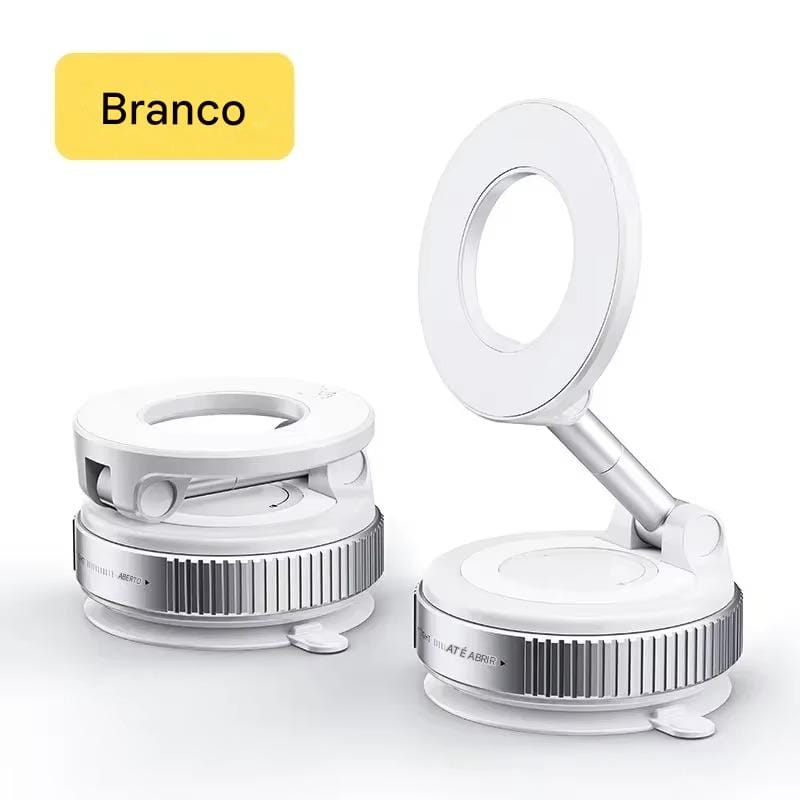 Suporte Magnético com Ventosa a Vácuo 360° – Compatível com MagSafe